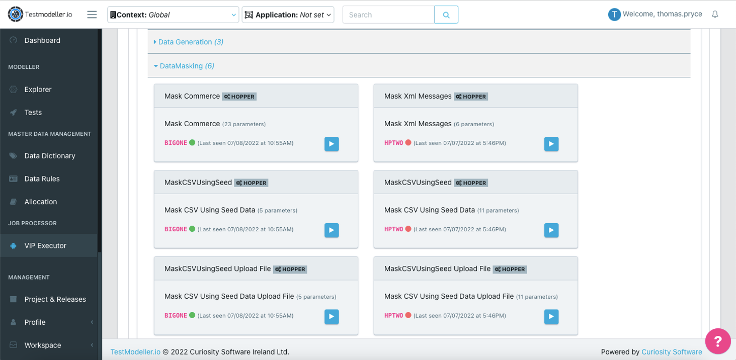 Automated and Reusable Test Data Generation and Masking Jobs Support Test Parallelisation