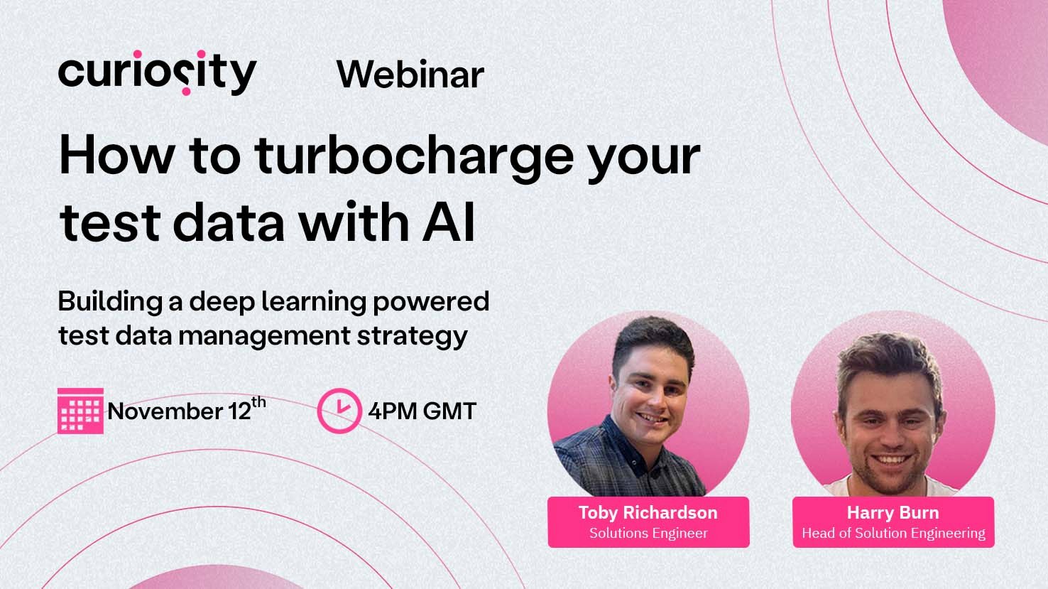 How to use AI to turbocharge your test data management - Curiosity Software WebinarGeek Header-1