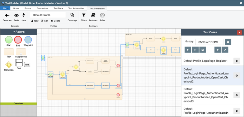 End-to-end test generation with models