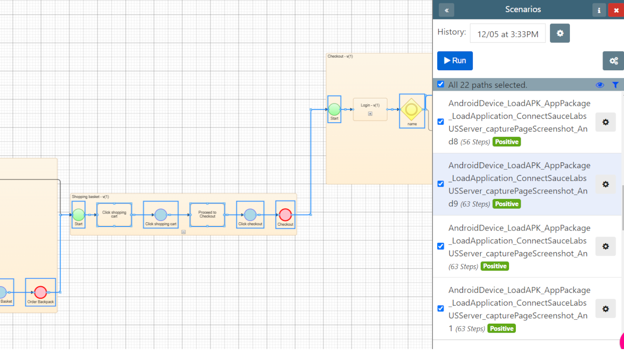 Automated test generation for mobile test automation