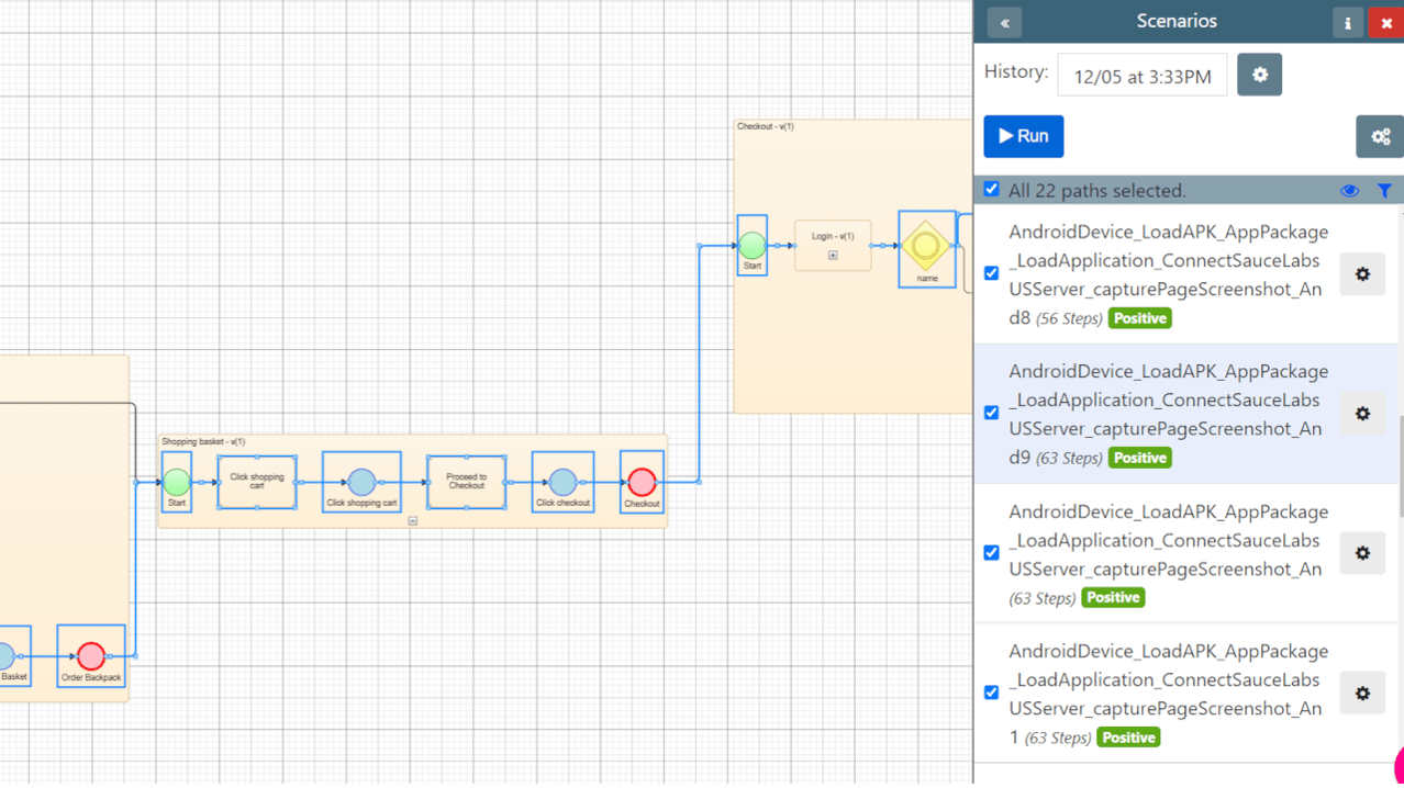 Automated test generation for mobile test automation