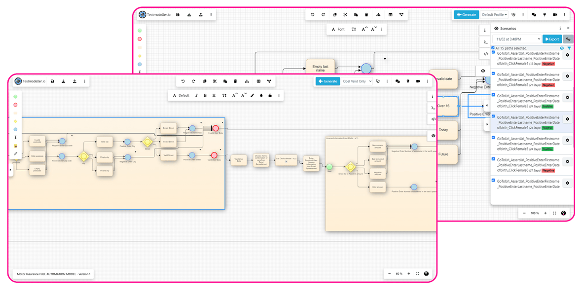 Test Modeller Header UI Images